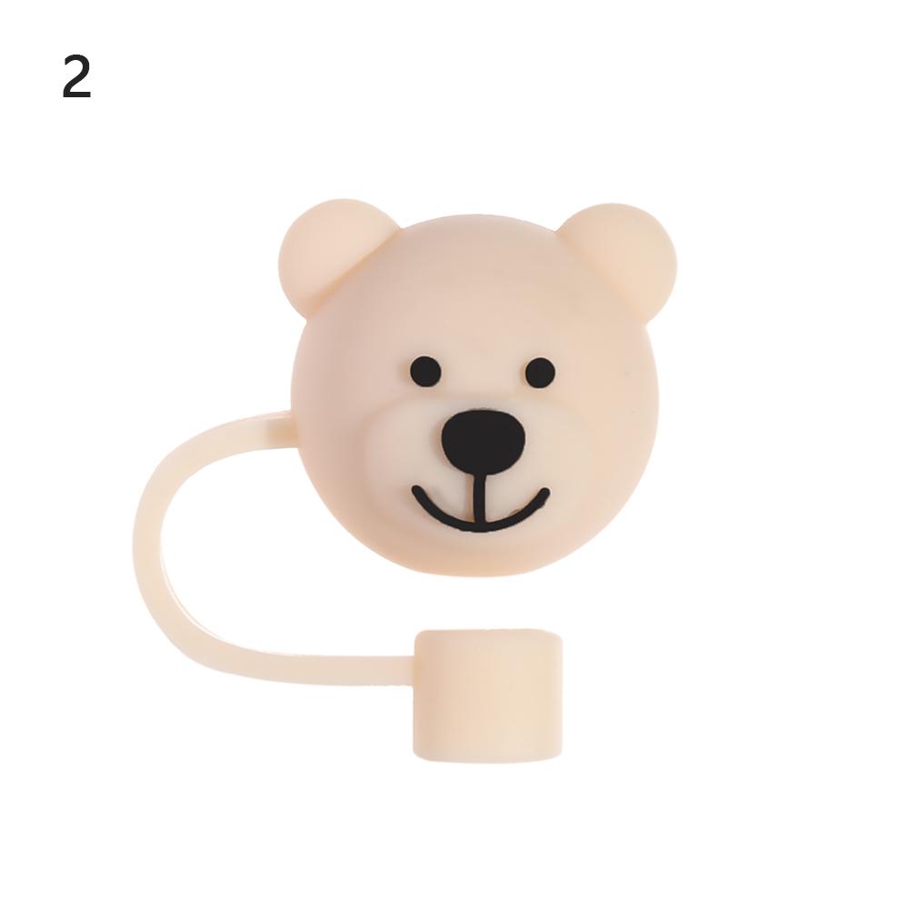 1pcs Reusable Straw Tips Airtight Cartoon Plugs Cover Silicone Straw Plug Cup Accessories Drinking Dust Cap