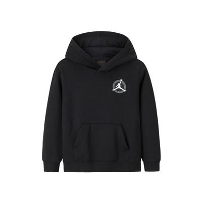 Jordan Felpa alla moda con cappuccio e stampa di lettere con logo a maniche lunghe Felpa per bambini Nera JD2312013GS-004