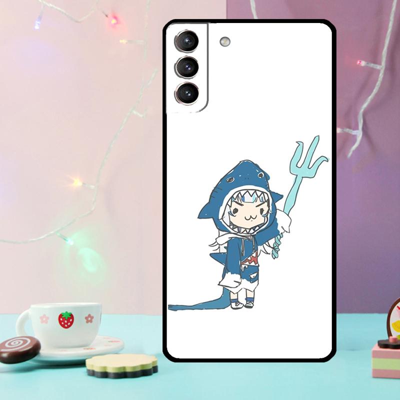 Anime Hololive Gawr Gura Phone Case For Samsung Galaxy S24 S25 Ultra S21 S22 S23 Ultra S9 S10 S20 Plus S25 FE Cover