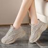 Fashion Women's Spring Autumn New Thick soled Sports Shoes with Breathable Mesh Versatile Height Increasing Casual Sports Shoes