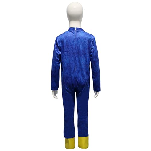 [Milky Time] Poppy Playtime Huggy Wuggie Kissy Missy Cosplay Halloween Kids (Huggie Wuggie, 130cm)