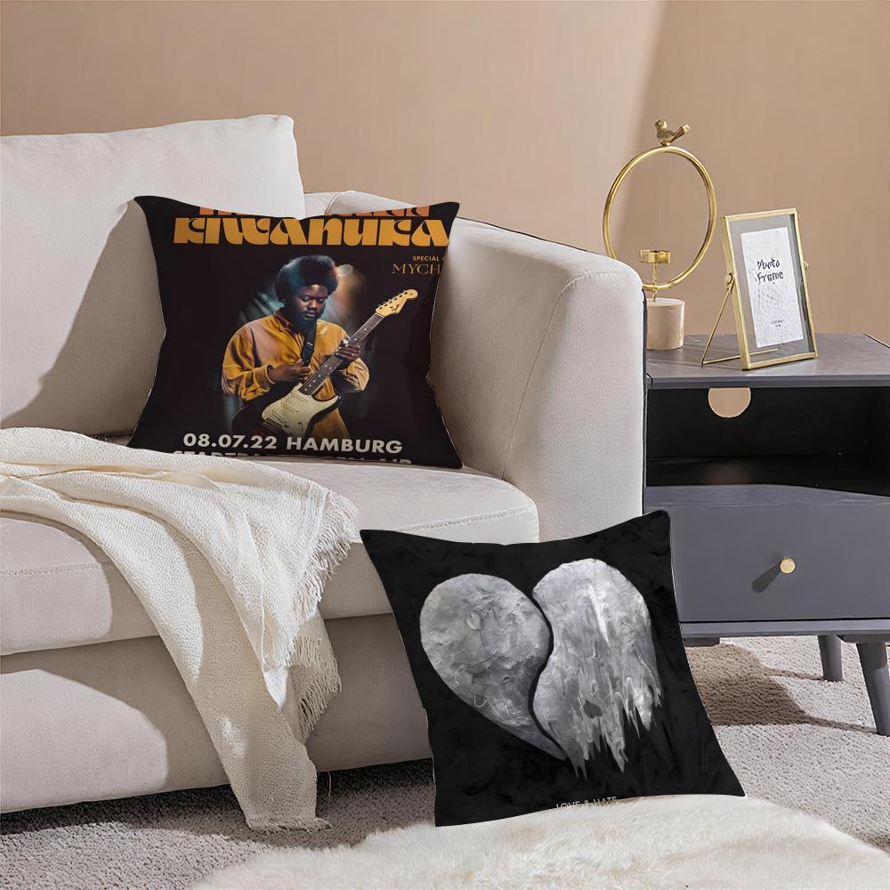 MMichael KKiwanuka Cushion Cover Pillowcase Short Plush Invisible Zipper Room Sofa Cushion Cover