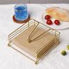Napkin Holder Flat Napkin Dispenser Square Iron Paper Holder For Kitchen Dining Room Restaurant Decoration