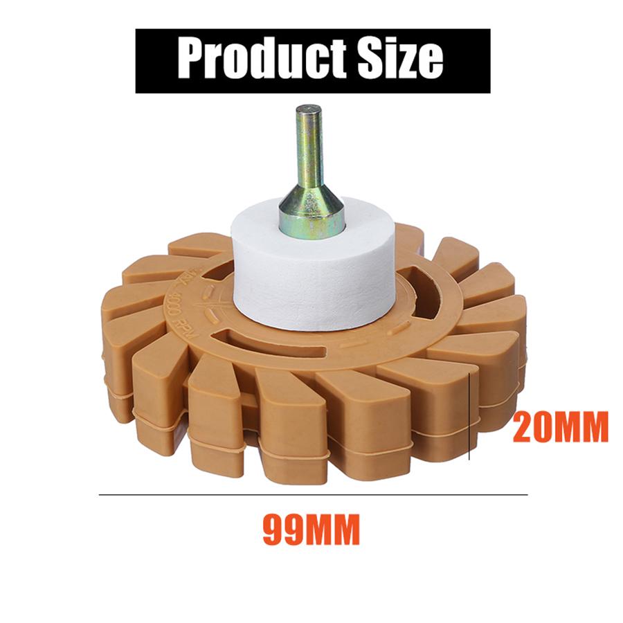 Radiergummirad zum Entfernen von Autokleber, Klebeband, Aufklebern, Markierungen und Etiketten 2