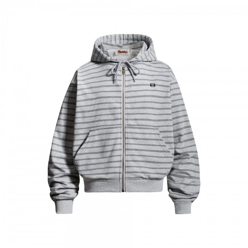 Mens Oversized Hooded Sweatshirt With Stripe