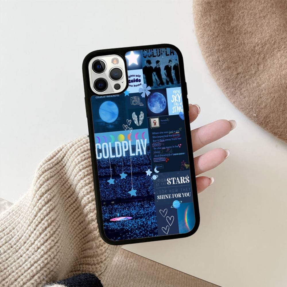 Moon Music Coldplay Band PC+TPU Phone Case For IPhone 17 16 15 14 PRO MAX 11 12 13 PLUS MINI Cover