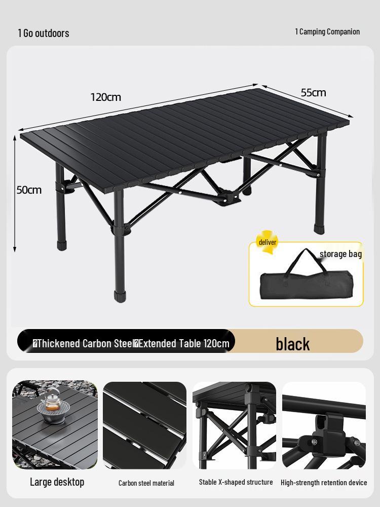 Portable Outdoor Folding Table Set for Camping, Picnic, and Barbecue Trips