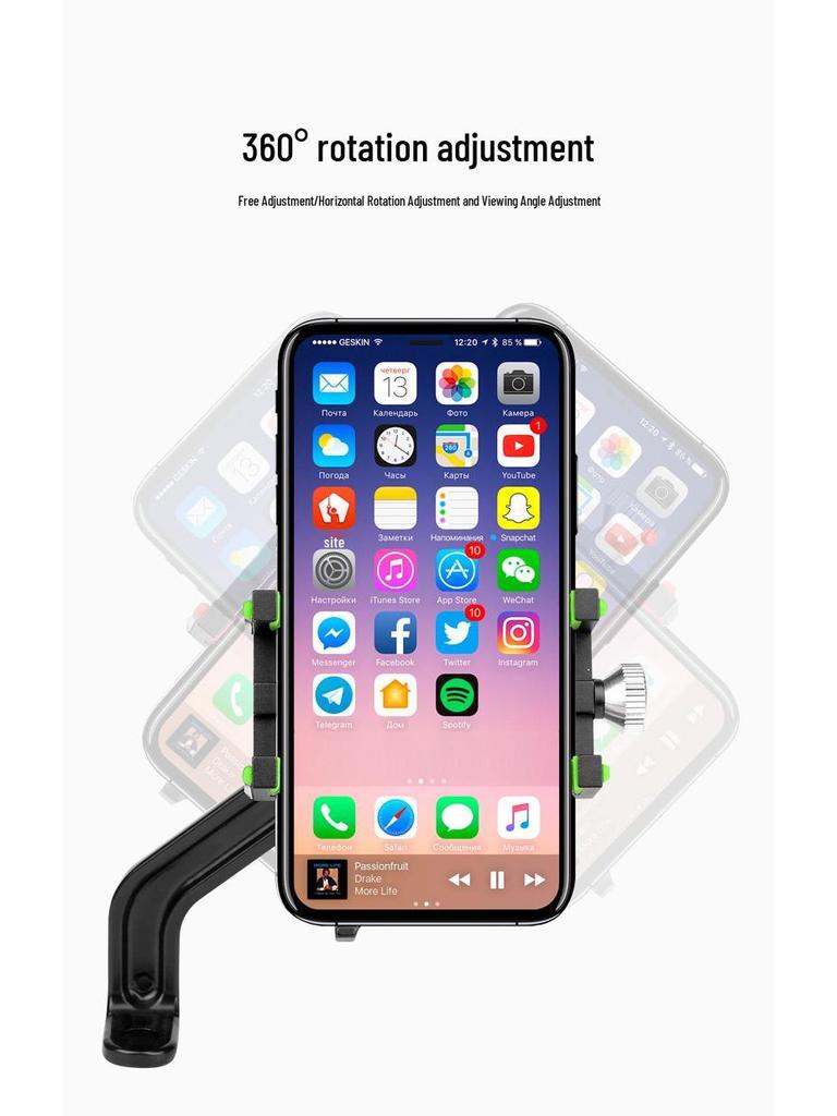 Aluminum Alloy Shockproof Five-Claw Phone Holder for Bikes and Motorcycles