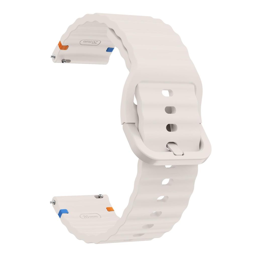 Silicone Strap with Wave Stitching for Samsung Galaxy Watch 7/FE/6/5/4, Quick Release