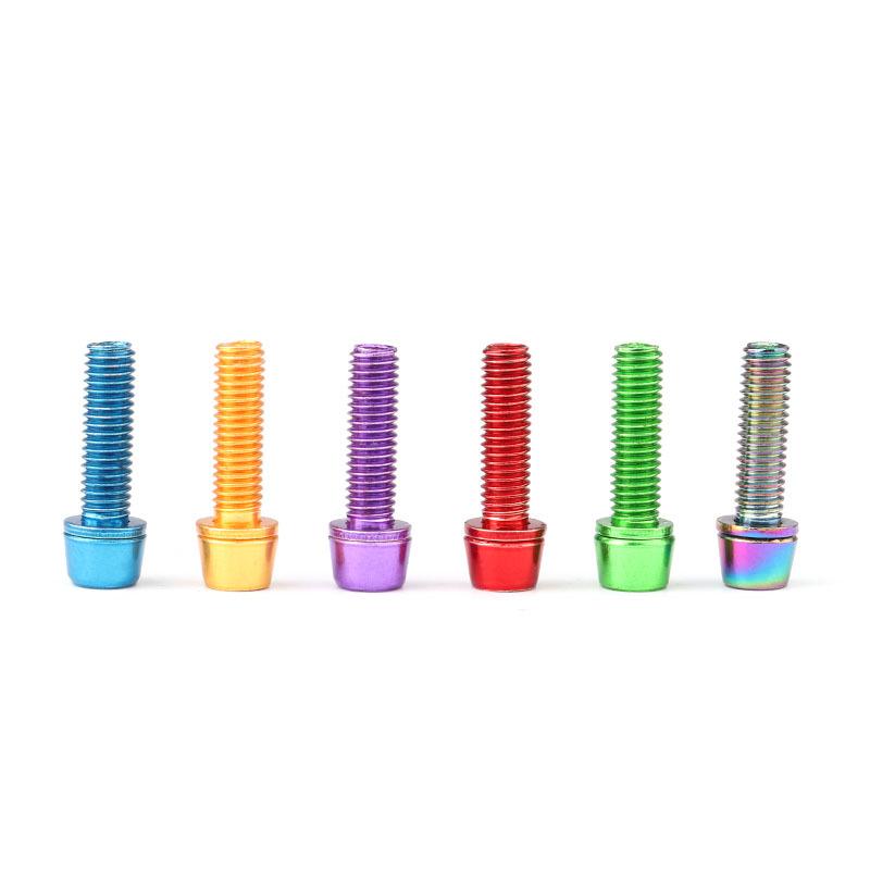 Taiwan PRO M5*18mm Colorful Titanium Alloy Bicycle Stem Screws
