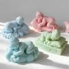 Kudde Baby Handgjord Aromljusform DIY Gips Hartsform Sovande Baby Silikonformar Sojavax Ljusframställningstillbehör