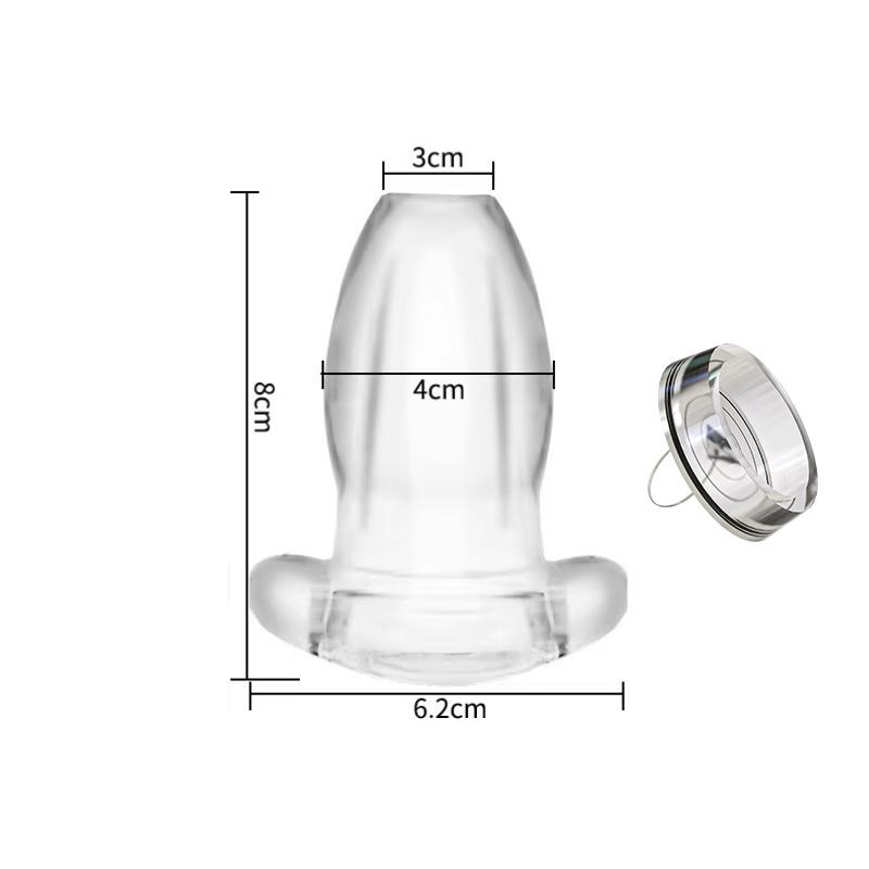 Transparent Hollow Anal Peeping Plug BDSM Butt Plug Silicone Enema Tools Gay Lesbian Anal Expander Sex Accessories for Couples