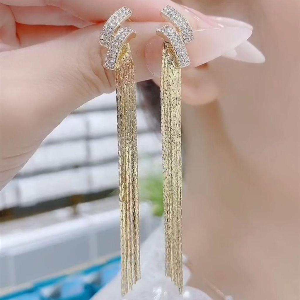 S925 Silver Tassel Earrings - 2025 Light Luxury, High-End Design for Women