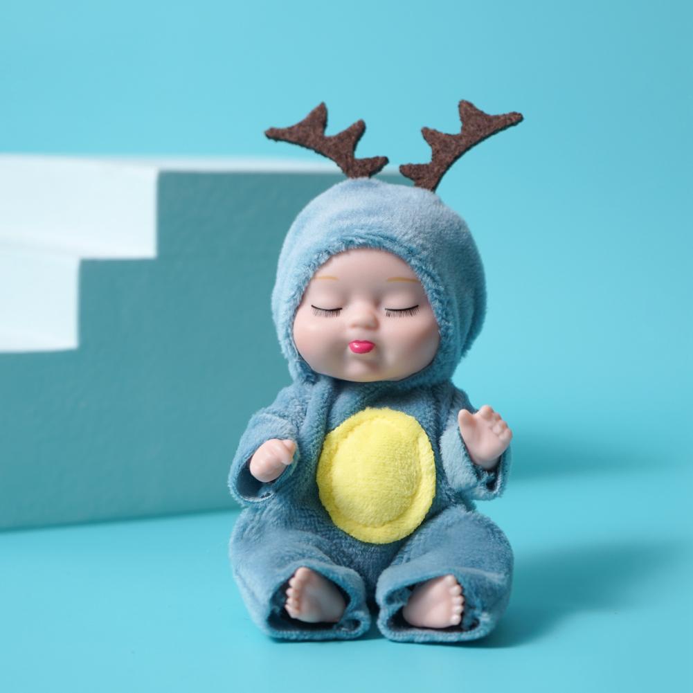 Kawaii Păpuși Reborn de Simulare de 3,5 inch Jucărie Mini Drăguță Păpușă Serie Bebeluș Adormit Jucărie Animal de Desene Animate Pentru Copii Cadou de Ziua de Naștere