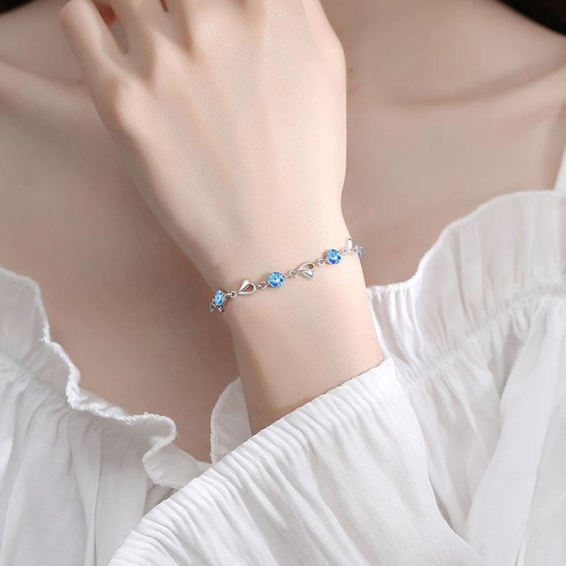 Heart of The Ocean Bracelet Women's Light Luxury Niche Design High-end Jewelry Simple Temperament Gift Girlfriend Jewelry