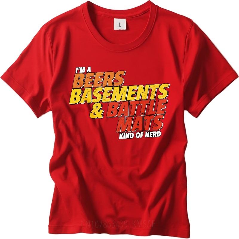 

Black Summer For Man tshirt Im A Beers Basements Battle Mats Kind Of Nerd Short Sleeve Cotton O Neck Tops Teeshirt Male S