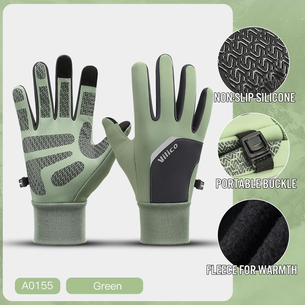 Cycling Gloves Winter Touch Digital Screen Bicycle Gloves Outdoor Scooter Windproof Riding Motorcycle Ski Warm Bike Gloves