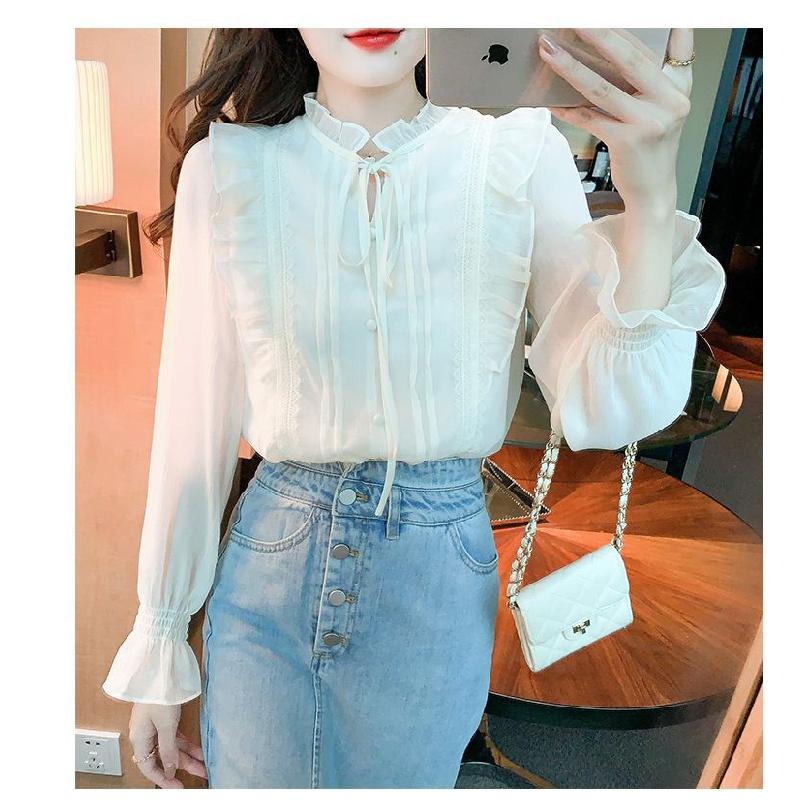 2026 Spring and Autumn New Elegant Chiffon Women's Shirt Fashionable Long Sleeve Top