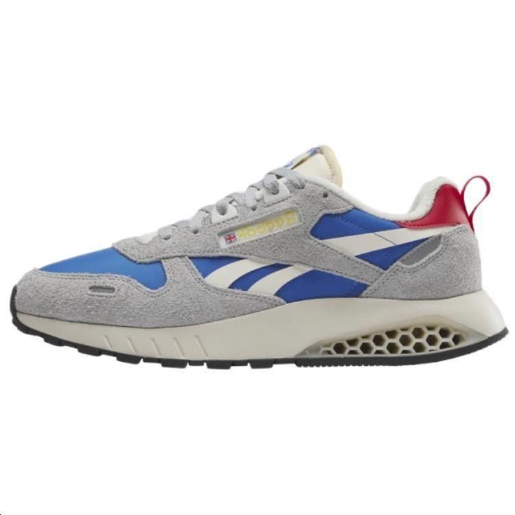 Reebok Classic Leather Hexalite Cushioning Low Top Running Shoes Unisex Sneaker Gray Blue 100074406