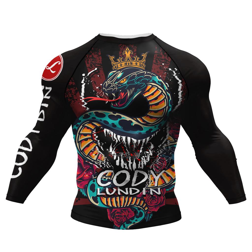 Cody Lundin Designer Men Cool Sports Shirts Jiu Jitsu Gi Rashguard Upf 50+ Cycling Running Tops Tattoo Compression Gym T-Shirts