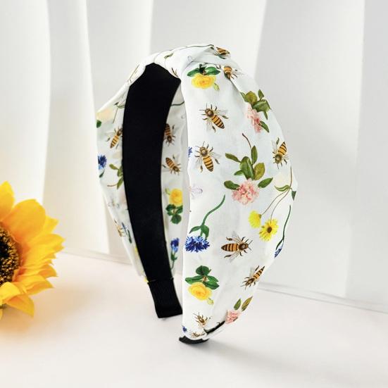 Hairband  Flower Printed Knotted Cloth Head Band Fashion Wide Hairbands Non Slip Hair Accessories for Women and Girls