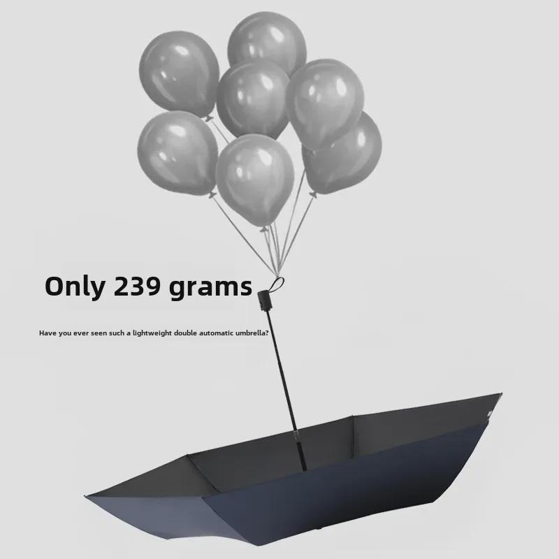 108cm Ultra-Light Automatic Umbrella - Dual-Purpose, Black Glue, Anti-UV, UPF50+, for Sun and Rain, Compact Design.