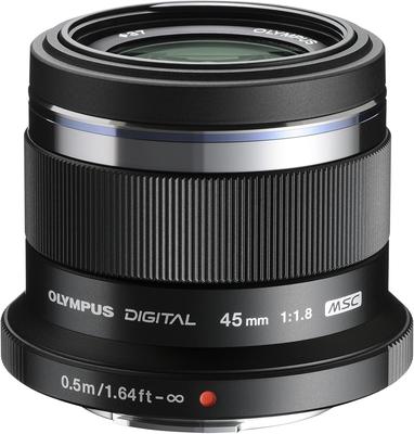 OLYMPUS DIGITÁLNÍ 45mm Pevná ohnisková vzdálenost Černý Objektiv M.ZUIKO F1.8,