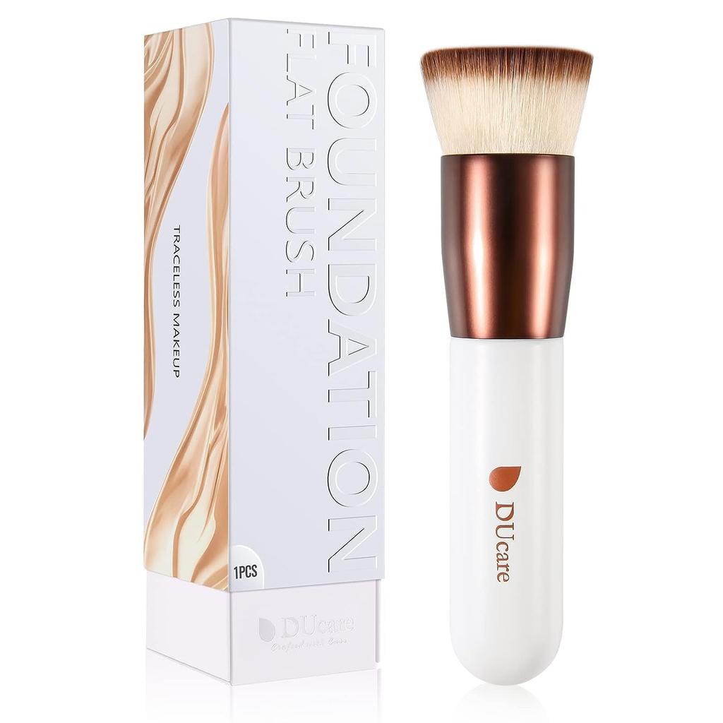 DUcare Foundation Face Concealer High Quality Round Makeup Easy to Use Flat Top White Brush, Brush, Brush, Taklon, Popular, Brush, Type,