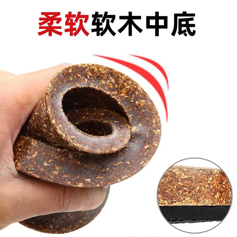 Fashion Fashion Cork Slippers Women's Summer Outdoor Antiskid Couple Leather Sandals Vacation Beach Slippers Flip Flops Big Size 35-46