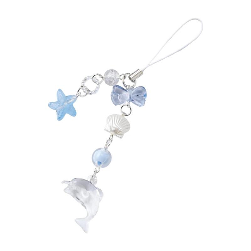 Contemporary Dolphin Keychain Metal Bag Charm Retro Design Keyring Compact Travel Accessory Pendat Bag Pendant