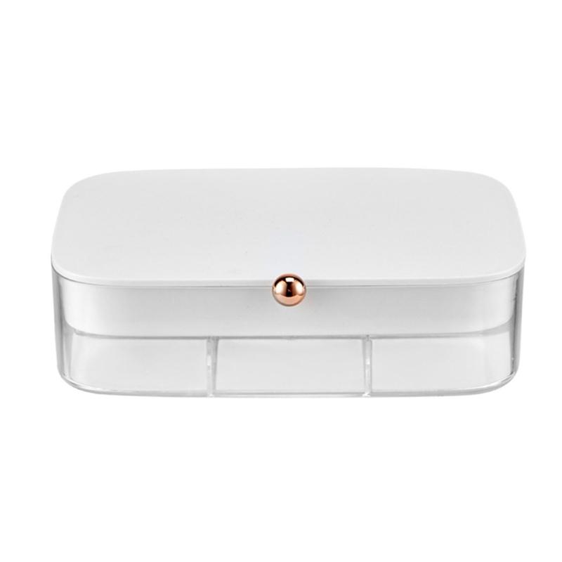 

Detachable Mini Jewelry Organizer Display Travel Jewelry Case Boxes Earrings Necklace Ring Portable Storage Accessories 1 белый