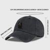 Cute Black Cat Print Washed Baseball Cap Soft, Comfortable, Lightweight, Breathable, Adjustable Adorable, Healing, Trendy, Fashi