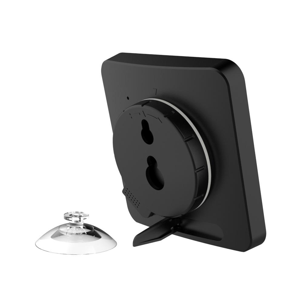 BALDR Waterproof Bathroom Wall Clock with Thermometer, Hygrometer, Suction Cup, and 1/10-Minute Countdown Timer