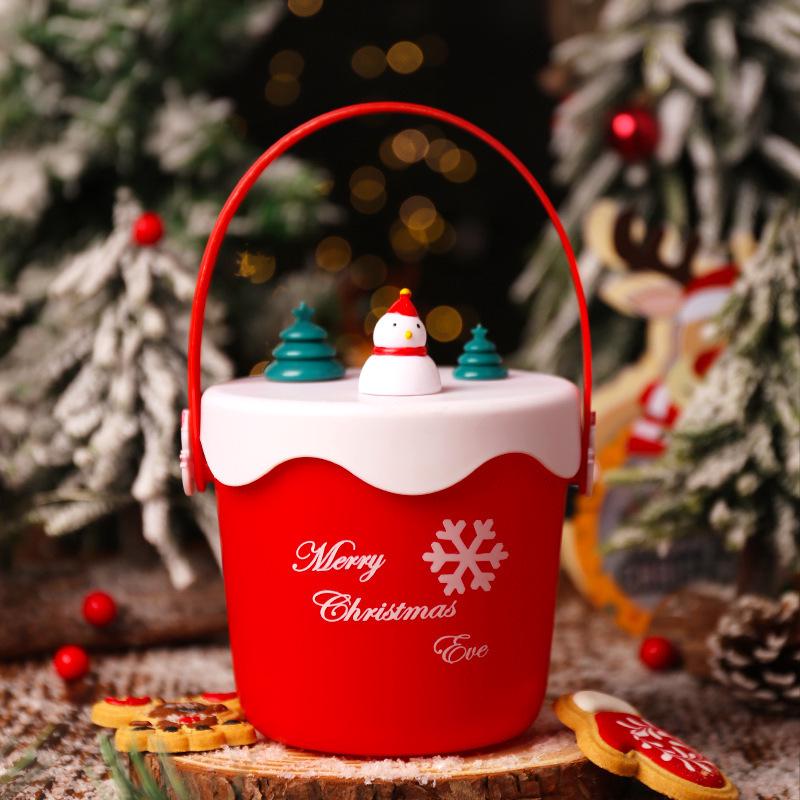 

Трансграничная рождественская подарочная коробка с яблоками и дизайном снеговика As Shown