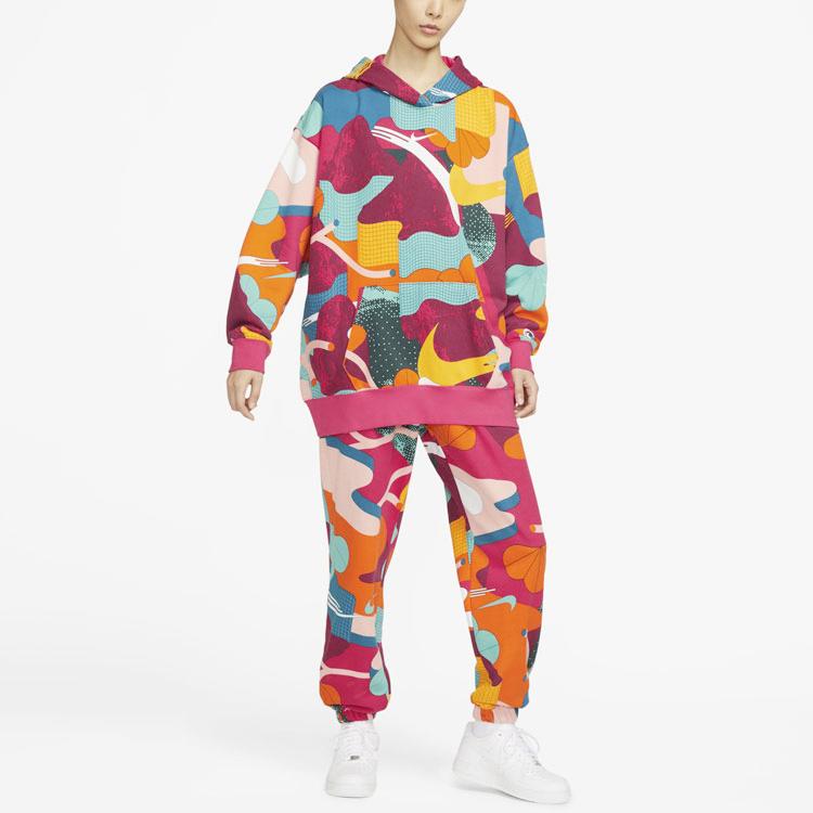 Nike Collezione Anno del Coniglio CNY Felpa con Cappuccio Lavorata a Maglia a Vita Alta Stile Graffiti Top da Donna Multicolore FD6685-681