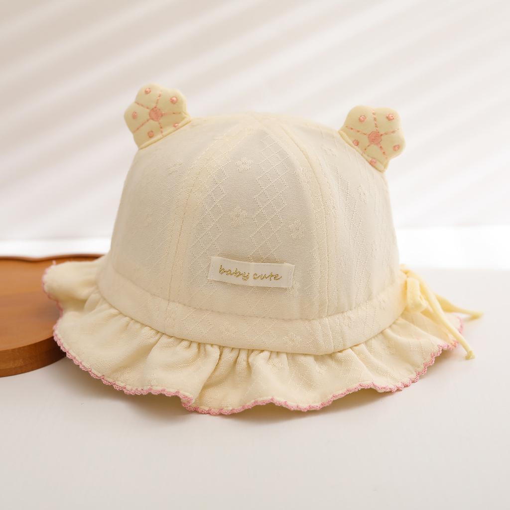 Cute Pink Baby Bucket Hat For Boys And Girls Spring Summer Sun Protection Shade Cap For Kids Outdoor Travel