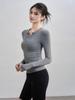 2025 Autumn Women's Slimming Quick-Dry Long Sleeve Yoga Top for Fitness and Pilates