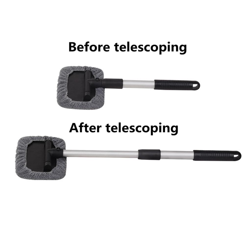 Windshield Cleaning Brush Aluminum Alloy Telescopic Rod Window Demist Brush