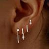 No Tarnish Pearl Drop Earrings Dainty Design Dangle Huggie Hoops  Fashion Accessory