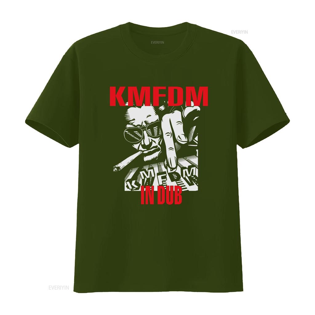 KMFDM T Shirt vintage Washed designer clothes Unisex homme Top For Everyday Wear Casual Comfortable Versatile Slightly