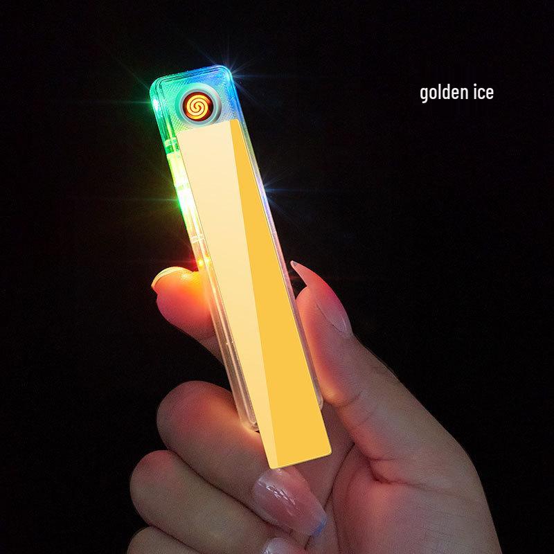 USB Rechargeable Silent Ultra-Thin Mini Lighter – Trendy TikTok Style for Men