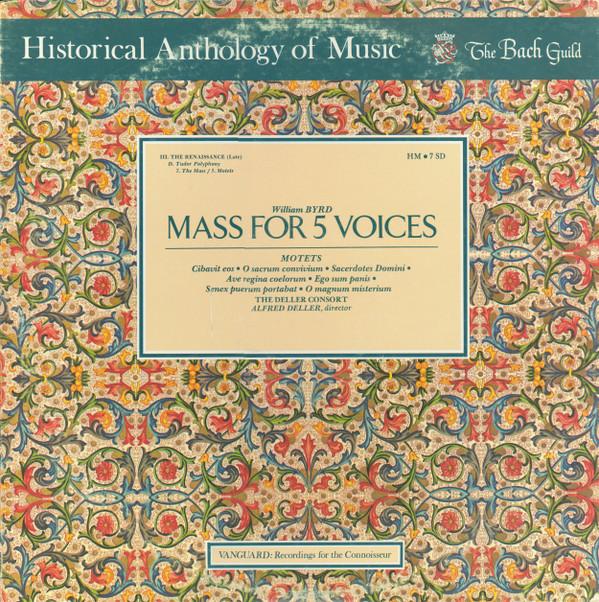 

LP Record WILLIAM BYRD DELLER CONSORT Mass For 5 Voices Motets HM7SD The Bach Guild 1972 US Classical Used