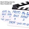 Andoer 30 * 24cm/ 12 * 9in Acrylic Film Clapboard Movie Directors Clapper Board Slate Cut Action Scene Blank Clap Board Dry Erase with White & Black