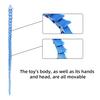 3D Printed Blue Silver Mecha Battle Dragon, Model Ornaments, Entertainment Toys, 3D Multi-Color Printing Technology Gifts