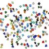 100Pcs/Lot Mixed Glass Triangle Shape Beads Charm Loose Bead for DIY Bracelet Necklace Earring Jewelry Making Accessories