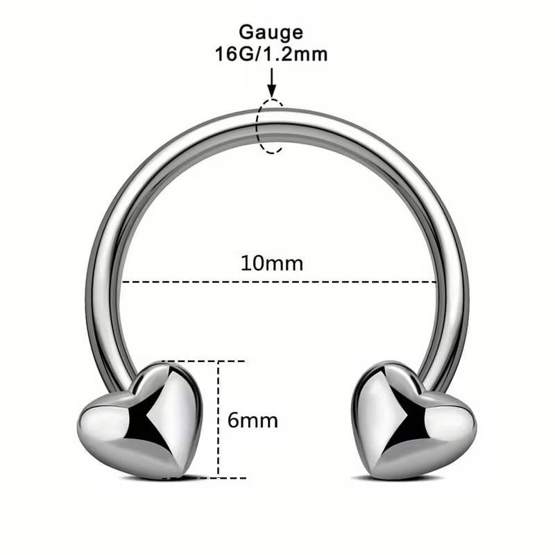 Titanium Alloy Double-Heart Barbell