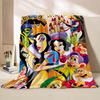 Classic Snow White and The Seven Dwarfs Printed Blanket Gift for Daughter LivingRoom Sofa Bedroom Chair Decor Blanket Multi-Size