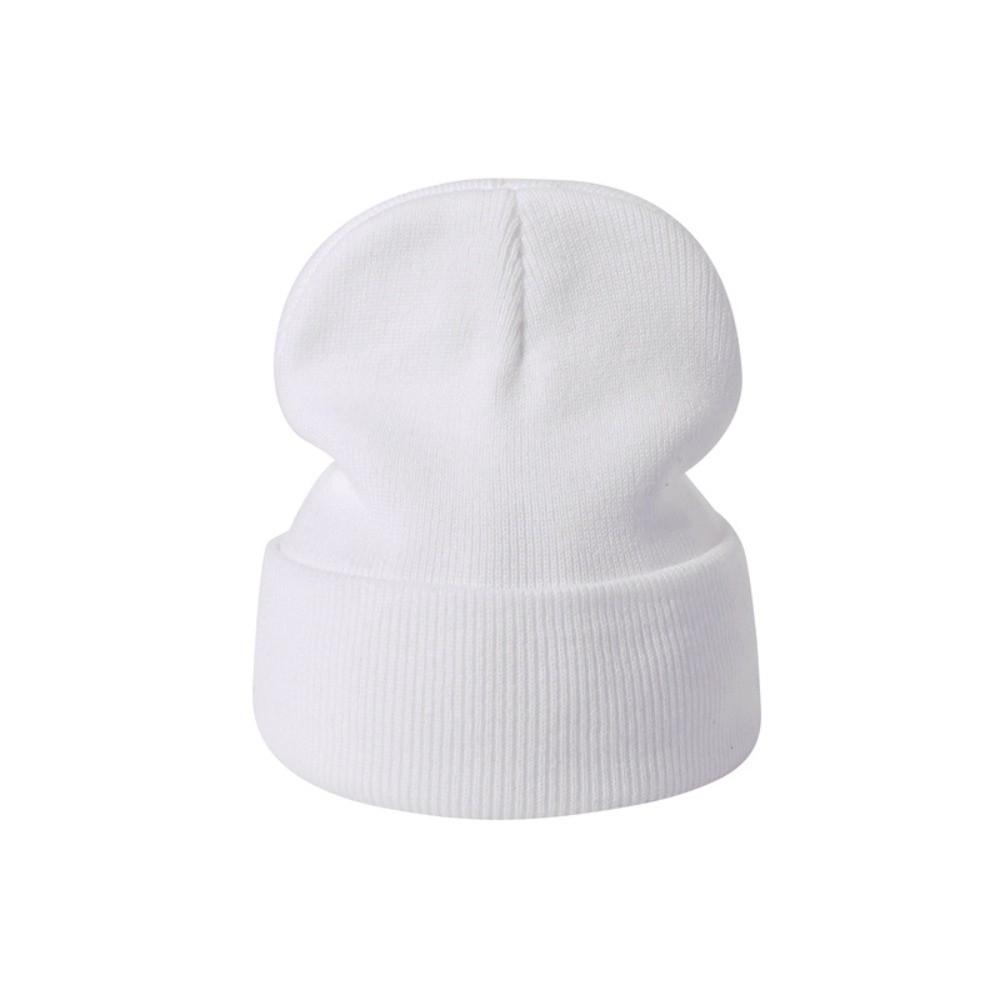 Keep Warm Skullcap Candy Colored Knitted Hat Simple Beanies Cap  for Autumn Winter