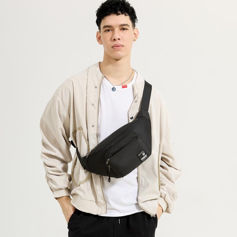 Portable Waterproof Men's Chest Bag Multi-functional Outdoor Sports Sling Bag Travel Shoulder Bag Waist Pack Crossbody