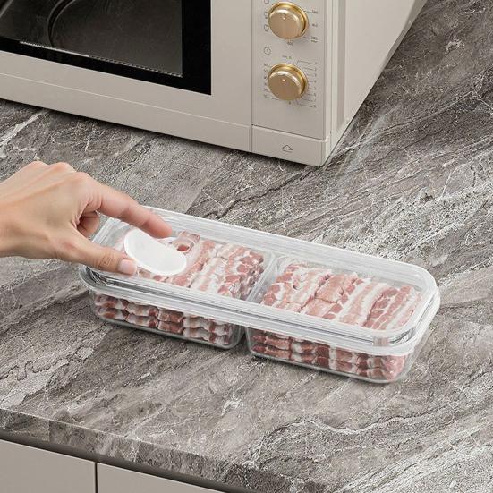 1/4Pcs Food Fruit Storage Box Multiple Compartments BPA Free Transparent Design Portable Refrigerator Freezer Organizer